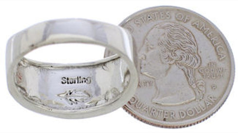 Jewelry Sterling Silver Red Oyster Ring Size 7-3/4 AX36736